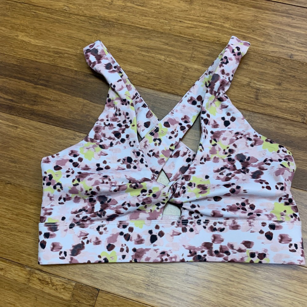 Fabletics Sports Bra Womens Size Small Criss Cross‎ Twist Front Medium Impact